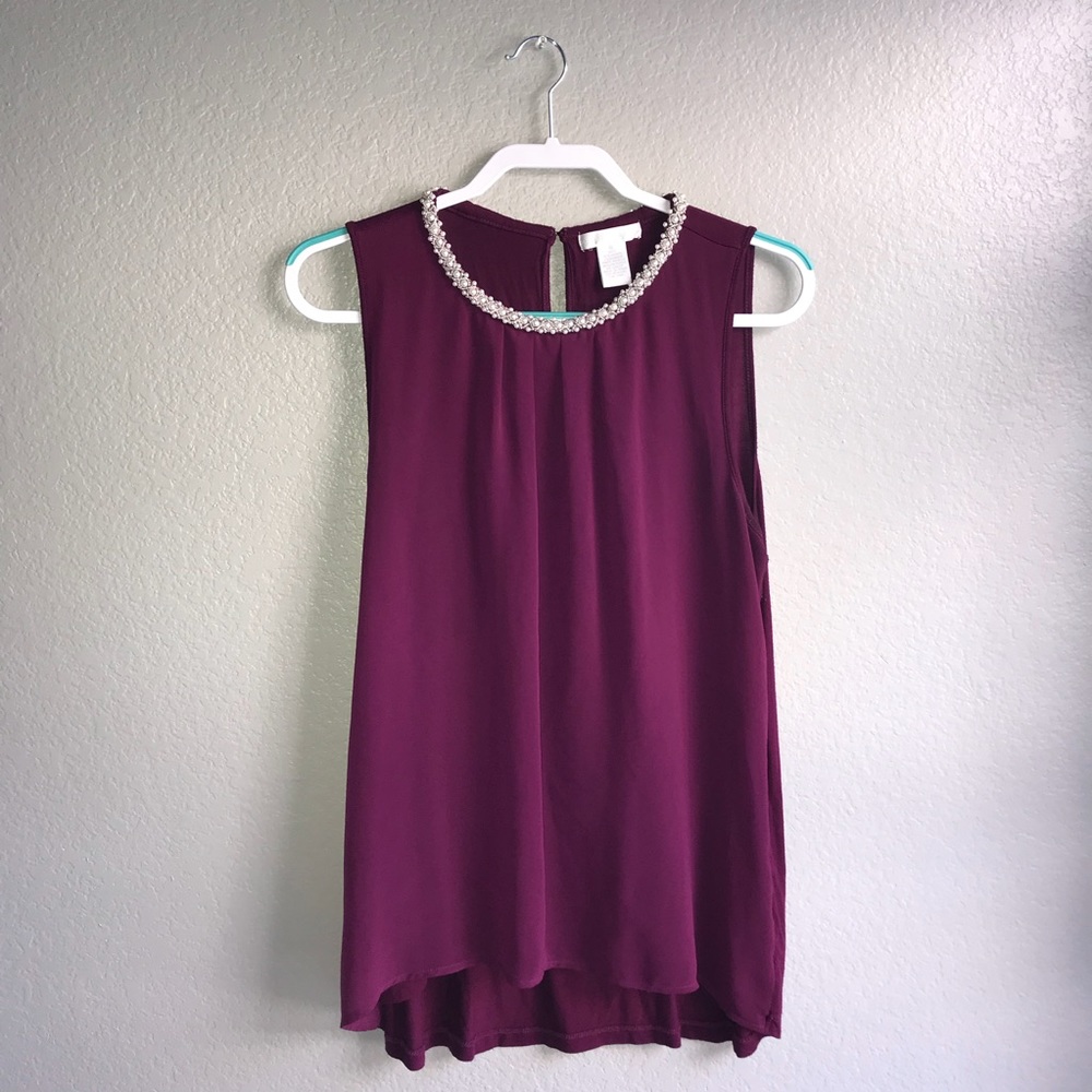 Beaded sleeveless top